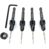 FTG USA Adjustable Wood Countersink Drill Bit Set 4 Pc