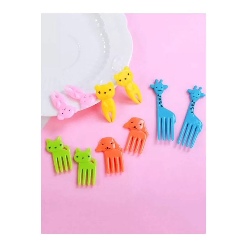 24x7 Palillos Tenedores Lonche Kawaii Pequeños Decoración Frutas
