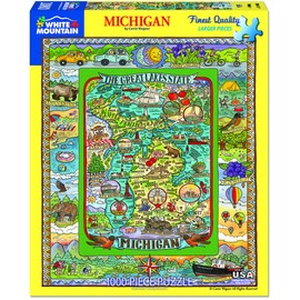 White Mountain Puzzles Michigan - 1000 Piece Jigsaw Puzzle