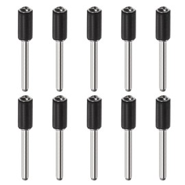 QUARKZMAN 1/4 Inch Sanding Drum Rubber Mandrels 1/8 Inch Shank Grinding Sleeve Holder for Drum Grinder Rotary Grinder Pack of 10
