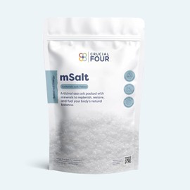 Crucial Four - mSalt (Icelandic Flake Salt) – Organic Flake Salt for Cooking/Baking – Unrefined, No Additives, Non-GMO, Kosher – Delicious Gourmet Salt Made from Clean Seawater – Eco-Friendly – (8oz)