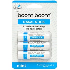 BoomBoom Nasal Stick: Powerful Essential Oil Vapors | Featured on Shark Tank | Breathe In Life - FLAVOR: Mint
