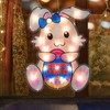 LAMPHOME 17" Lighted Easter Egg Window Silhouette，Bunny with Egg Easter