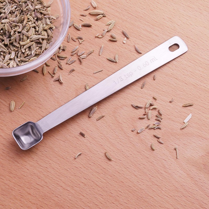 BERYLER 1PCS 1/8 Teaspoon(1/8tsp, 0.6ml) Single Tiny Measuring Spoon, Small