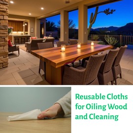 Defresit Lint Free Cleaning Cloths 20 Pcs, Reusable Cloths for Oiling Wood and Cleaning (30 x 30cm)