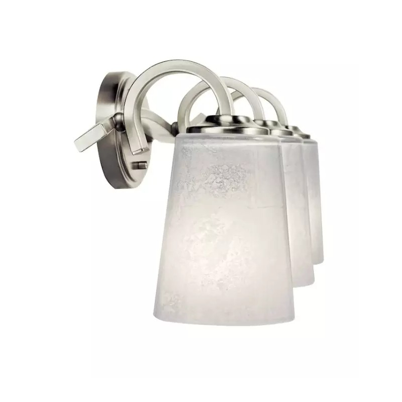 Kichler Lighting 3-Light Oxby Brushed Nickel Bathroom Vanity Light