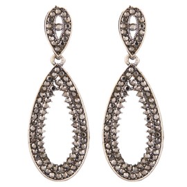 Efulgenz Indian Oxidized Jewelry Boho Vintage Crystal Stud Jhumka Jhumki Dangle Statement Earrings for Women, Copper, not known