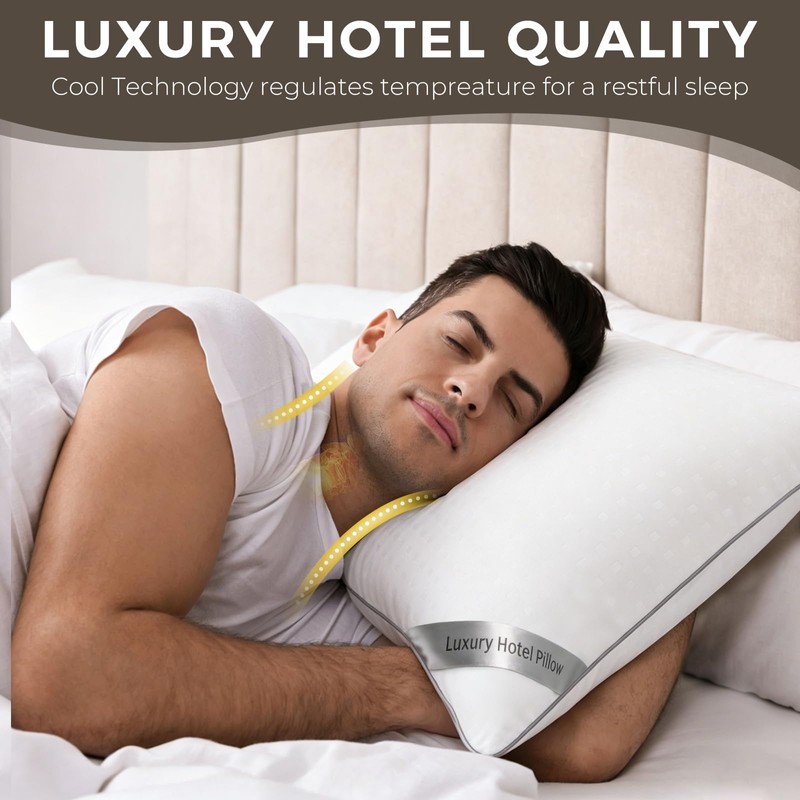 HIMOON Bed Pillows for Sleeping Set of 2,Standard Size Cooling
