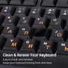 Russian Keyboard Stickers[5 in 1],Cyrillic Keyboard Letter Replacement Sticker Black