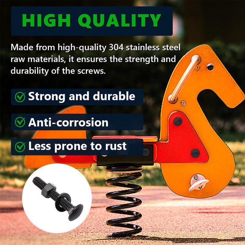 20 Sets 1/4-20 x 1-1/4" Carriage Bolts and Nuts &