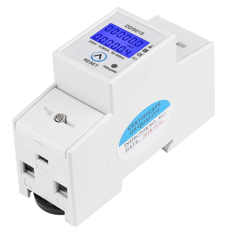 Fafeicy DDS015 Digital LCD Single-Phase Energy Meter, 5-80A 230V 50Hz