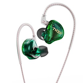 Yinyoo TKZK TK01 In-Ear Earphones, Wired Earphones, 0.4 inch (10 mm) Dynamic Stereo In-Ear Monitor, Chinese, Earphones, with Microphone, Gaming, Earphones, Compatible with Wired Earphones, Reclosable