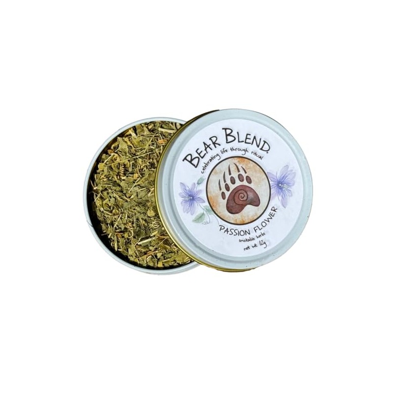 Bear Blend Organics Passion Flower Smokable Herbs, Passiflora Incarnata, 12g