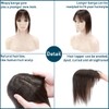 SEGO 100% Real Human Hair Toppers with Bangs,Silk Base 150%