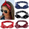 Carede 6 Pack Elastic Paisley Bandana Knot Headbands Rabbit Ear