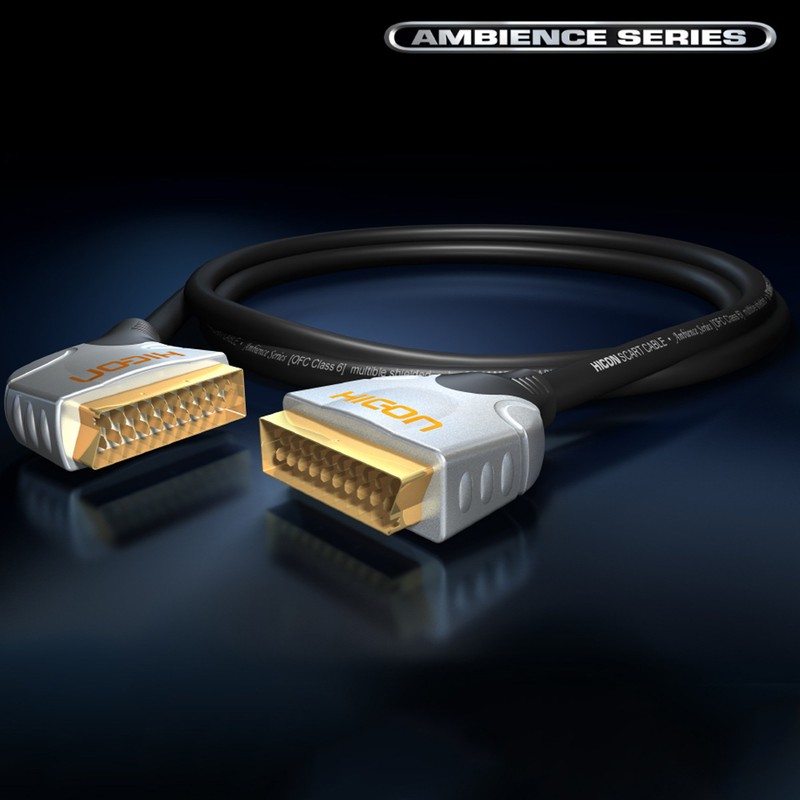 HICON Ambience HIA-SASC-0300 Scart Cable 3 m Angled 45° Plug