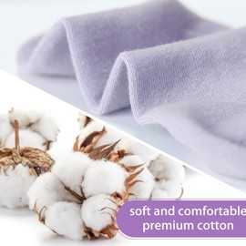 FGZ Womens Thin Cotton Socks, Casual Soft Cotton Socks Women Above Ankle Crew Socks 5 Pairs (9-11, Purple)