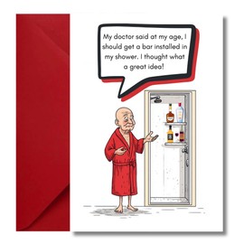 Funny Birthday Card For Men Shower Bar Design For Him Perfect For Husband Dad Brother