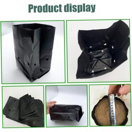Jorzer Bolsa de plántulas Bolsa de plástico para vivero Plantación árboles para Cultivo Plantas 200 Piezas 7 * 15 cm, Herramientas jardín