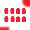 Posyofet 24Pcs Red Glossy Square ABS False Nails, Full Cover,