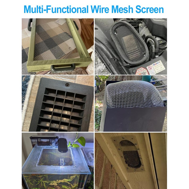 2Pack 5Mesh 10'' x 14'' Wire Mesh Screen, 304 Stainless