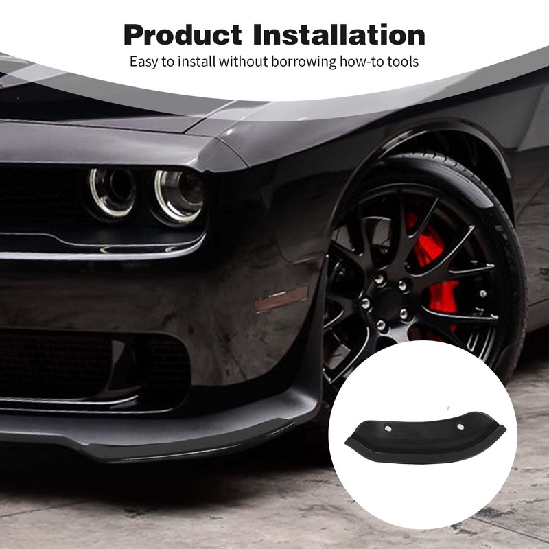 PDKLIN for Challenger Front Bumper Lip Splitter Protector Cover Trim