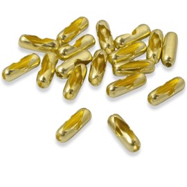 Brass/Gold #6 Ball Chain Connectors, for Lamp or Fan Pull Chain 50/Pkg