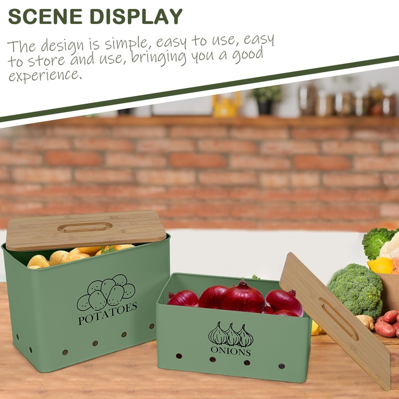 Gdfjiy Potato Onion Kitchen Storage Canisters,Storage Bin For Kitchen 2