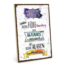 TypeStoff HS-00905 Wooden Sign with Saying - Experiences - Vintage Look with Quote as a Gift and Decoration on the Theme of Experience, Motivation and Life