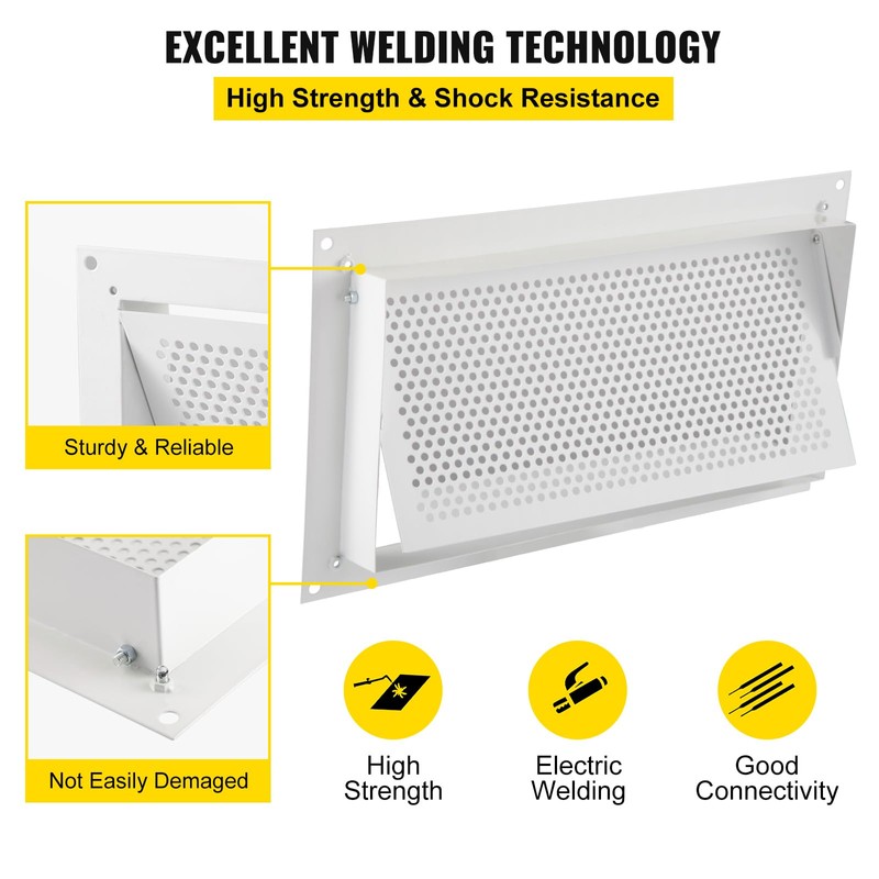 Happybuy Crawl Space Flood Vent - 8" Height x 16"