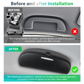 GAFAT Glasses Holder Glasses Case for Golf 7/Tigua-n/Passa-t B8 Variant/Touran/AR-teon/Atlas, Sunglasses Holder Glasses Case Car Interior Storage Box Organiser (Black)