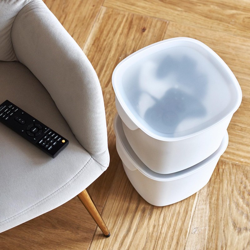 Tidy CE-666-201-7 Bucket Container, Storage Container, White Bucket, Small Storage