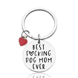 Dog Mom Mothers Bday Day Gifts for Dog Lovers Best Friend Birthday Gifts for Dog Mom Funny Keychain Gifts for Dog Owner Dog Daughter Themed Gifts for Pet Owner Gag Keyring Gifts for Sister Pet Lover