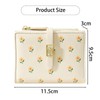 Xetpc Coin Purse, Women's Small Flower Wallet Compact Bi-fold Ladies
