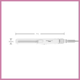 Conair Travel Flat Iron and Curler, 2-in-1 Tool, Portable Hair Straightener and Hair Curler in White by Travel Smart