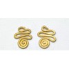 Unbranded Beads African Old Turkana Brass Coil Pendants