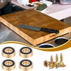 Yaocom 8 Pcs Brass Cutting Board Feet with Nonslip Pads