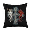 Gaelic Religious Design Celtic Cross Good Evil Angel Devil Irish