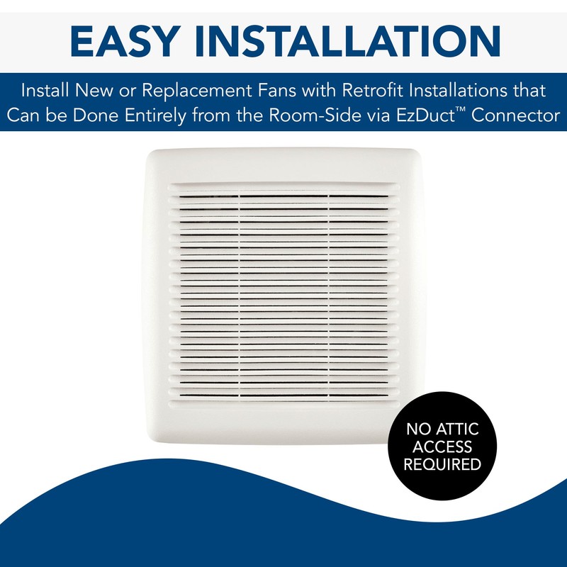 Broan-NuTone AE50 Ventilation Fan with Roomside Installation, ENERGY STAR Certified,