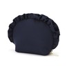 Francfranc Franc Ruffle Round Pouch, navy