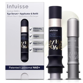 Active NAD+ - Suero para ojos – Ojeras, hinchazón, líneas finas – 5% NAD+, cuatro ácidos hialurónicos y suministro liposomal suizo – Fórmula de elevación y reafirmación – 0.17 onzas líquidas