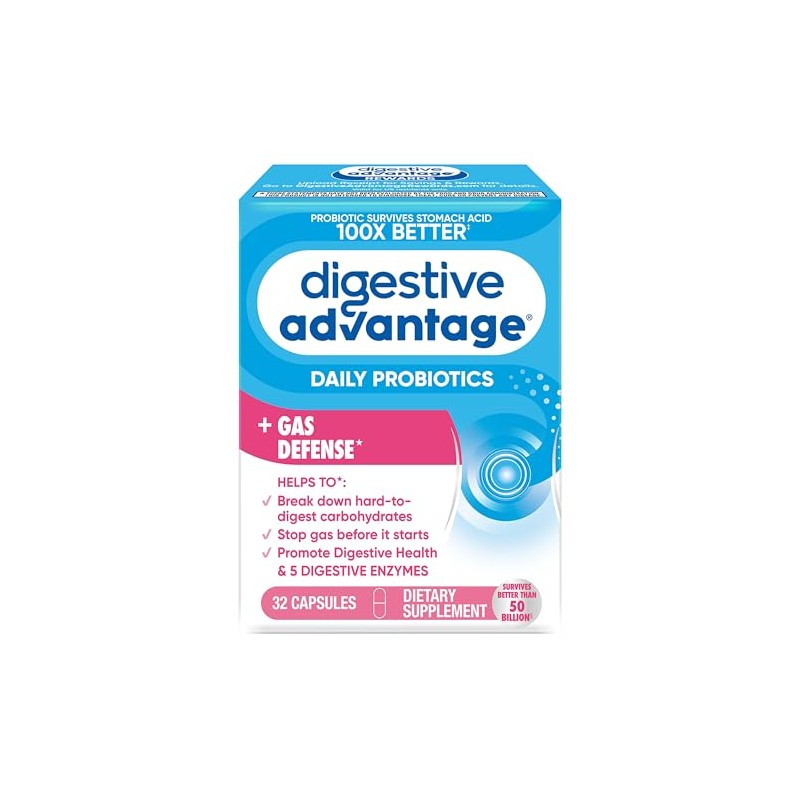 Digestive Advantage Cápsula Digestiva para Enzimas y Probióticos
