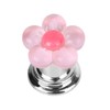 lasuroa Car One-Touch Start Button, Pink Flower Car Starter Cover