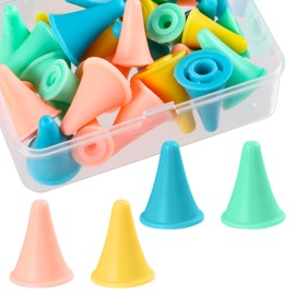 32 Pcs Knitting Needle Stoppers Colorful Knitting Needles Point Protectors Knitting Needles Cap Knitting Accessories Knit Needle Tip Covers Stoppers for Knitting Sewing DIY Project