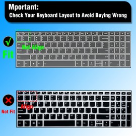 Keyboard Cover for 2024 2023 2022 Lenovo IdeaPad 5/IdeaPad 3/IdeaPad 5i/IdeaPad 3i/IdeaPad 1 1i 15.6" 17.3" 丨Lenovo Flex 5 / Yoga/IdeaPad Slim 7 15.6" 丨ThinkBook 15/15p G2 G3 G4 Keyboard Cover