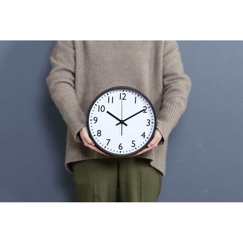 Fuji Boeki Wall Clock, Width 9.8 x Depth 1.6 x