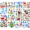 16 Sheets Christmas Window Stickers, Christmas Gel Clings