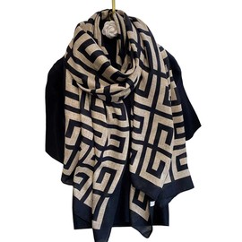 First Choose Cotton Linen Feeling Women Large Long Scarf Shawl Check Style Sunscreen Shawls Wraps Lightweight Pattern