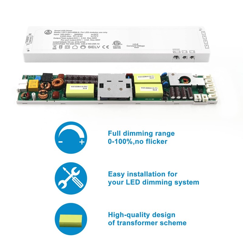 VST 60W LED Power Supply 100V-240V AC to 24V DC