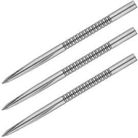 Unicorn Volute Replacement Steel Tip Dart Points | Nickel Plated Silver Colour | Micro Shark Fin Engineered Grip | 42mm Long | 3 per Pack